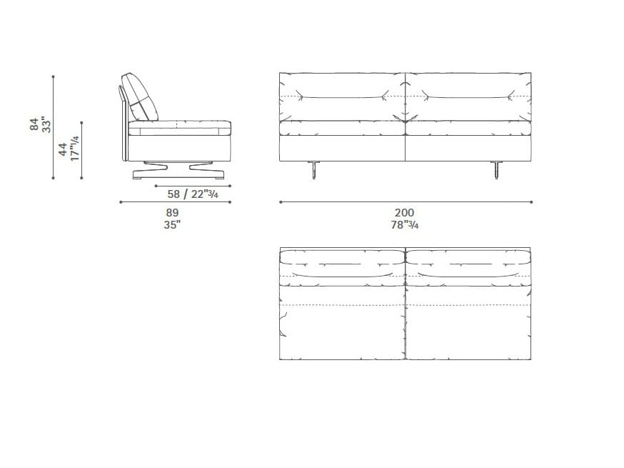 Диван с журнальной стойкой Poltrona Frau коллекция-диваны и кресла ARCH-00101037 - Вид №26