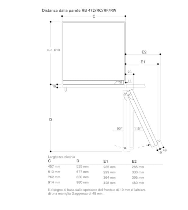Встроенный холодильник с морозильной камерой GAGGENAU серия 400 ARCH-00067128 - Вид №5
