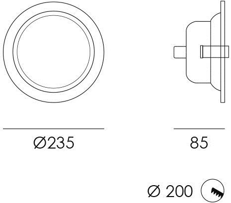 NEXO LUCE Встраиваемый светодиодный уличный потолочный светильник Inlux recessed 5205 - Вид №1