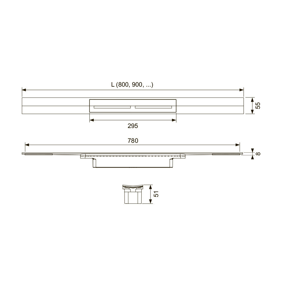 670901 Душевые профили Tece TECEdrainprofile - Вид №7
