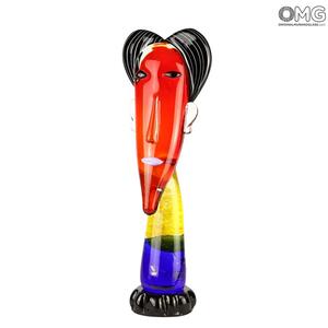 2608 ORIGINALMURANOGLASS Скульптура Африканка - по мотивам Модильяни - Original Murano Glass OMG 20 см