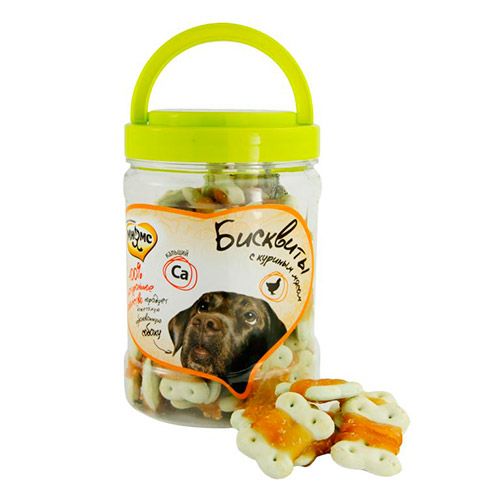 ПР0035376 Лакомство для собак бисквиты с куриным мясом МНЯМС 