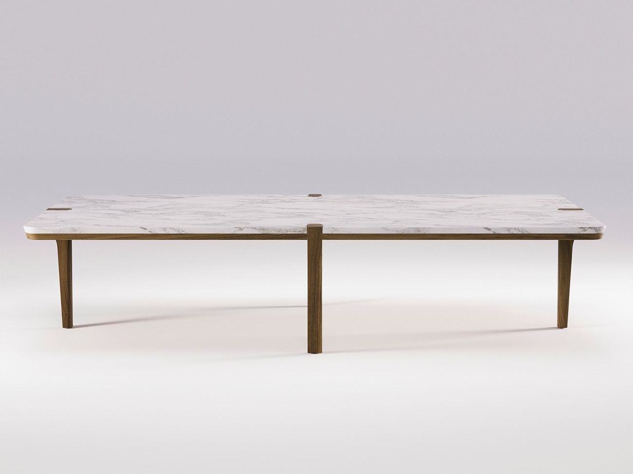 Прямоугольный низкий журнальный столик из мрамора и массива дерева Wewood CORNER ARCH-00069131 - Вид №23