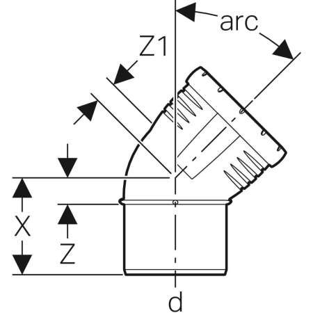GEBERIT 393.324.14.1 Отвод Geberit Silent-Pro  - Вид №2