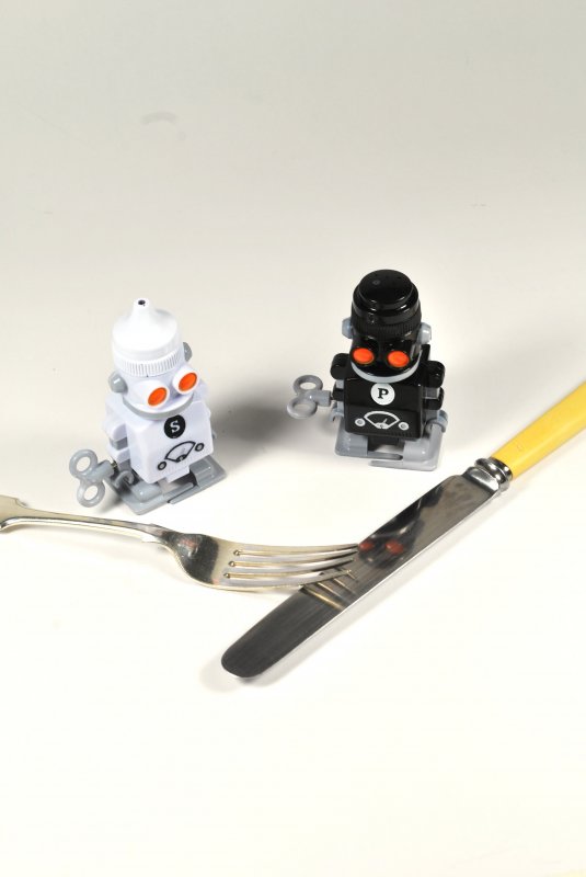 SK SAPBOT1 Заводные солонка + перечница 'bots Suck UK  - Вид №4