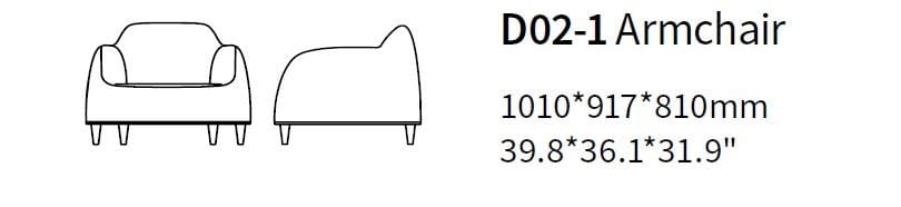 Тканевое кресло с подлокотниками HC28 maison медведь ARCH-00123406 - Вид №2