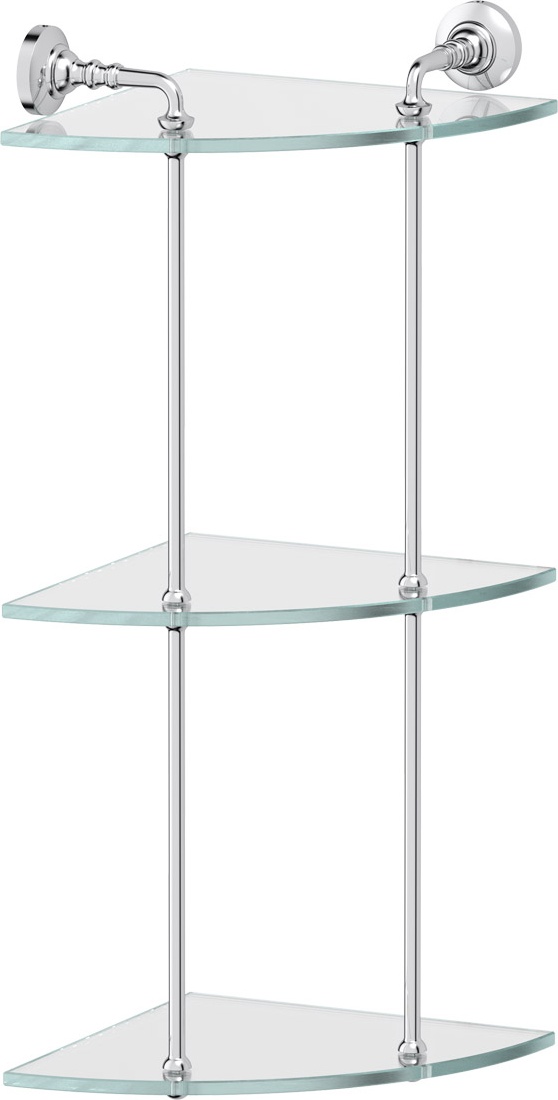 STI 019 Полка угловая 3-х ярусная 23 cm 3SC STILMAR CHROME Treesseci 3SC