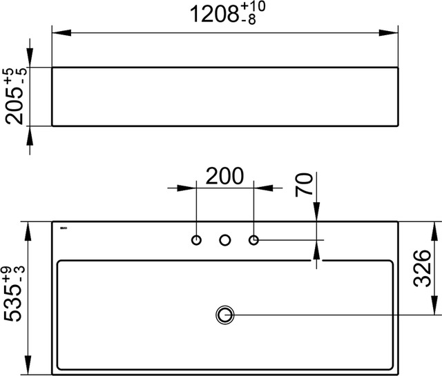 39082901203 Керамический умывальник KEUCO Edition 90 - Вид №2
