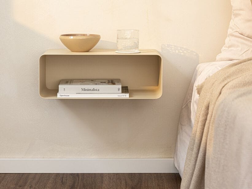 Стальная подвесная прикроватная тумбочка с порошковым покрытием Metallbude NELIO ARCH-00123617 - Вид №1