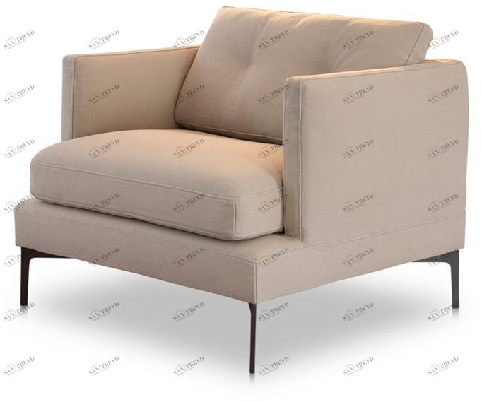 Saba Italia Кресло со съемным чехлом из ткани с подлокотниками Essentiel sun-id-1514104