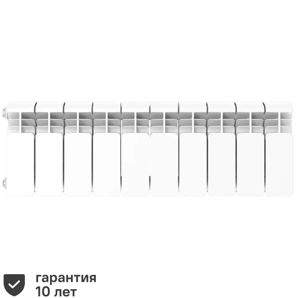 Радиатор секционный Rifar Alum RAL20010 200/90 10 секций боковое подключение алюминий белый STLM-2186596