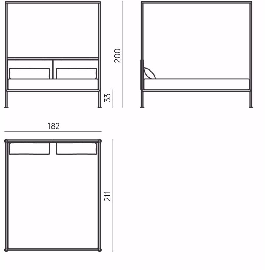 DE PADOVA Двуспальная кровать с балдахином sun-id-1393368 - Вид №2