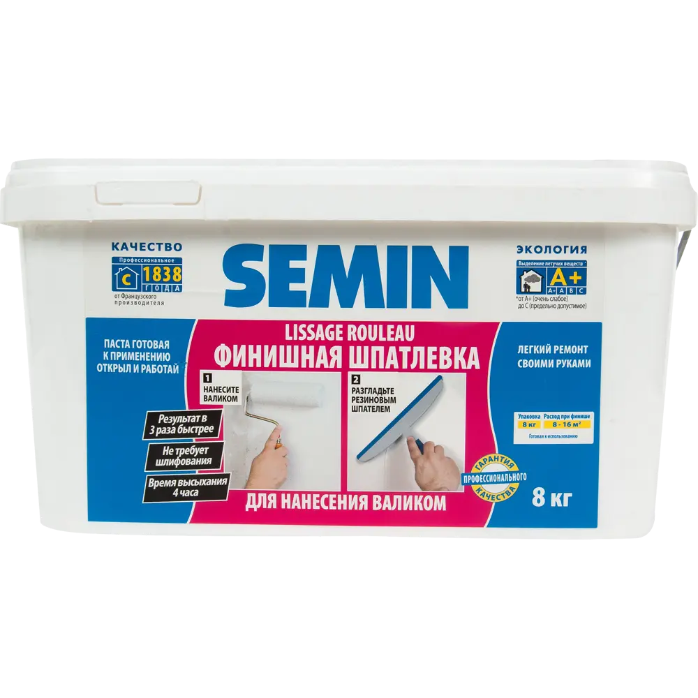 Шпаклёвка для нанесения валиком Semin 8 кг 14247792 STLM-2138580 