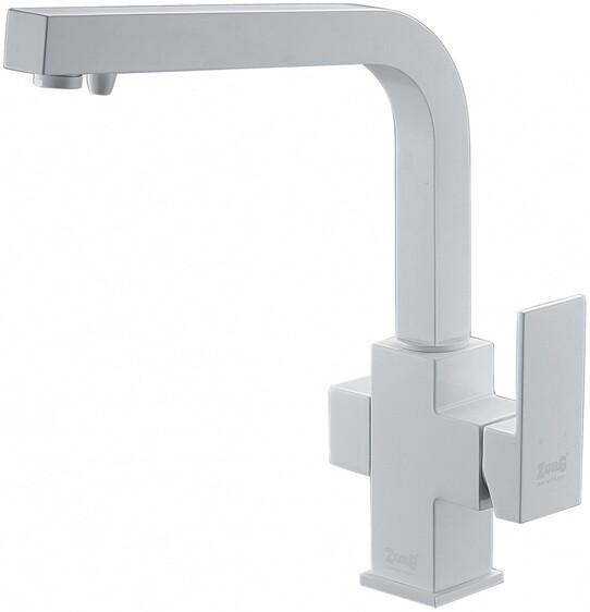 Смеситель ZorG Clean Water ZR 311 YF-white для кухонной мойки, белый