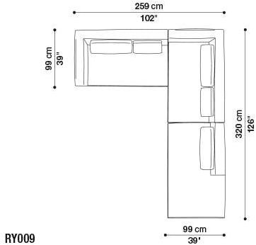 B&B Italia Модульный угловой диван из ткани Ray sun-id-1435354 - Вид №37