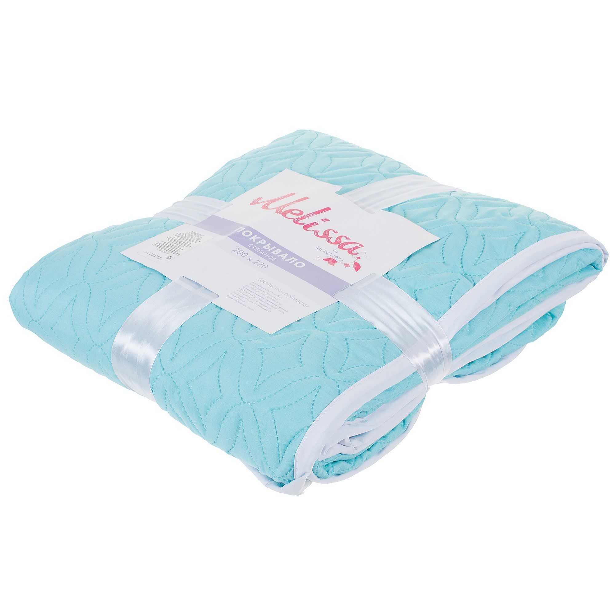 18689109 Покрывало стёганое «Melissa» 200х220 см цвет бирюзово-белый Santreyd  - Вид №2