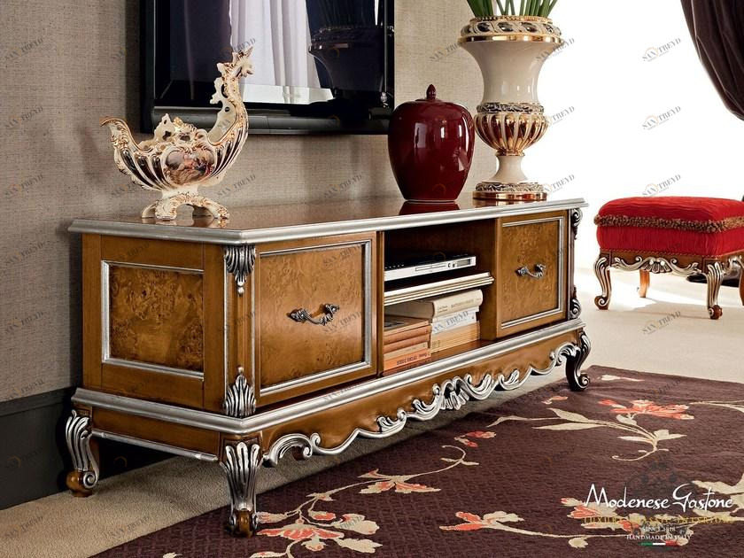 Modenese Gastone Тумба под ТВ из массива дерева с книжным шкафом Casanova sun-id-1447953