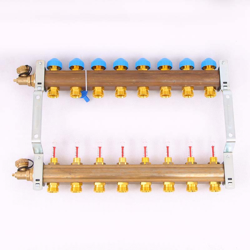 Коллекторная группа HKV/T с термостатическими вентилями и расходомерами WATTS Ind 1"x3/4"ЕК 8 выходов 10004202 - Вид №3