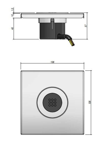 Индукционное зарядное устройство для оборудованного канала Barazza 1CCBN ARCH-00002158 - Вид №2