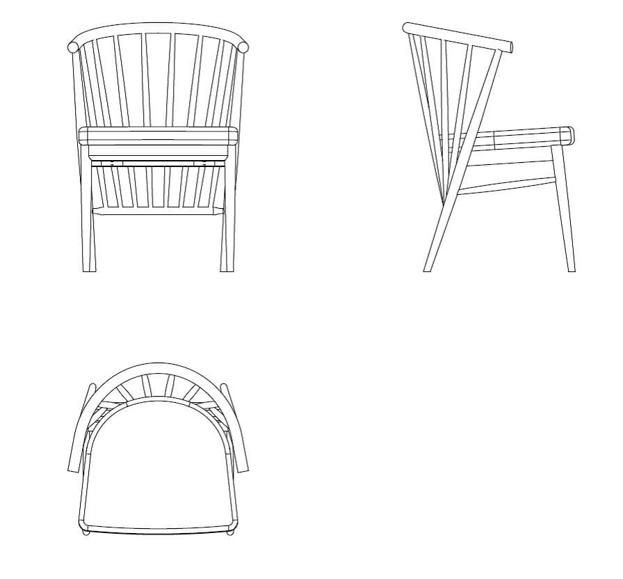 Мягкий стул из ясеня Morelato JENNY ARCH-00139912 - Вид №5