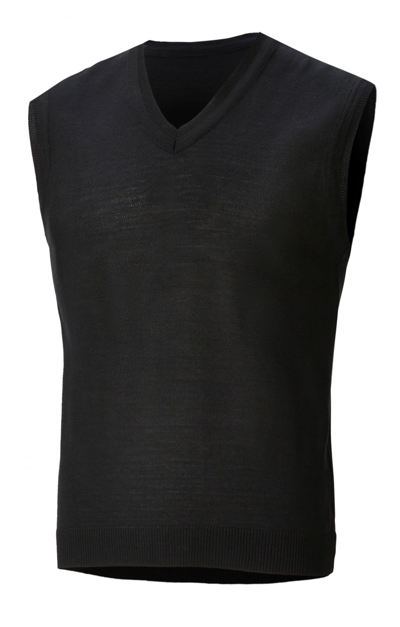 62398 Жилет трикотажный мужской цвет черный  Одежда для официантов  размер 44-46 Спецодежда 