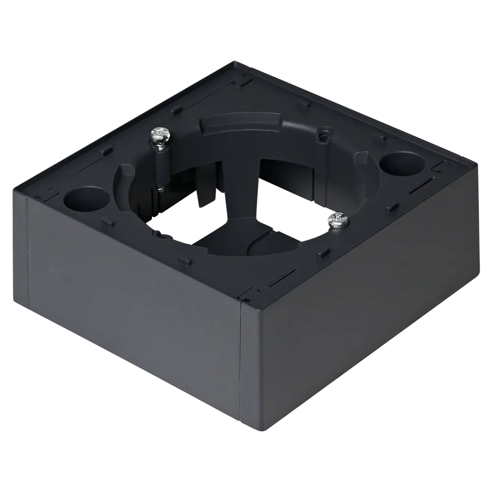 Монтажная коробка под выключатель или розетку Systeme Electric AtlasDesign 85x85 мм IP20 цвет базальт STLM-2006911