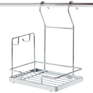 Полка с боковыми крючками Delinia цвет хром 18407888 STLM-2169469