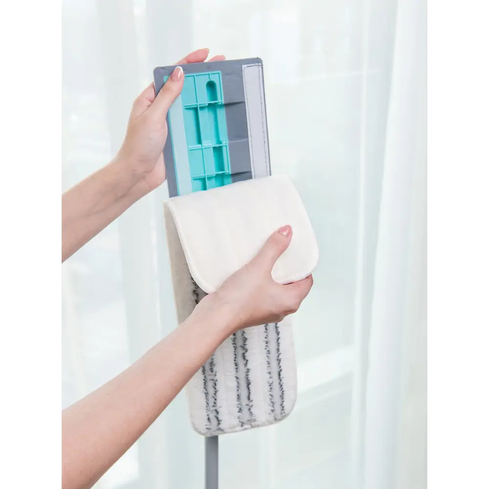 Швабра с плоской насадкой You'll Love Дуо микрофибра серый/бирюзовый 127 см STLM-2099792 - Вид №5