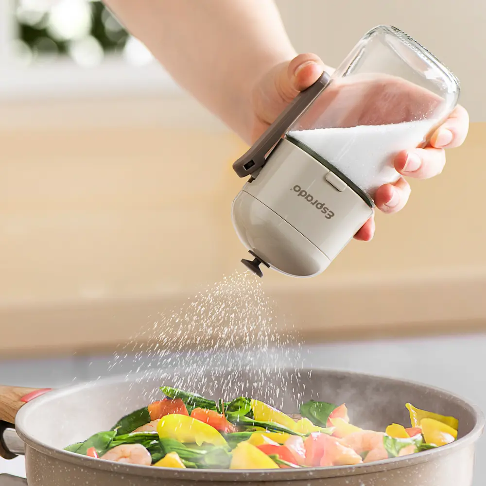 Банка для сыпучих продуктов Esprado Crema 0.18 л стекло цвет бежевый STLM-2099452 - Вид №3