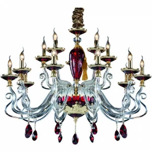 Подвесная люстра Divinare Simona 5125/10 LM-15 красная DIVINARE ДИЗАЙНЕРСКИЕ, SIMONA RED 076572 Красный