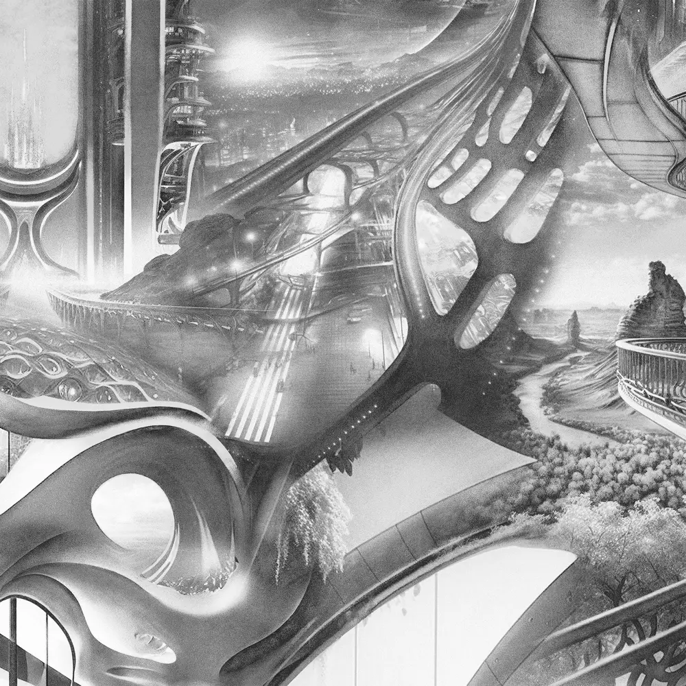 Обои флизелиновые Anturage Neon черные 1.06 м AN8912-12 STLM-2149572 - Вид №1