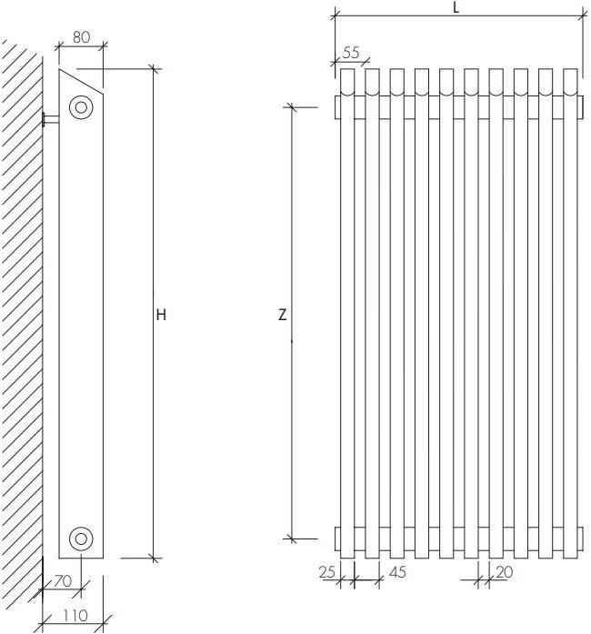 SCIROCCO H Настенный стальной радиатор для горячей воды Radiatori sun-id-1468865 - Вид №2