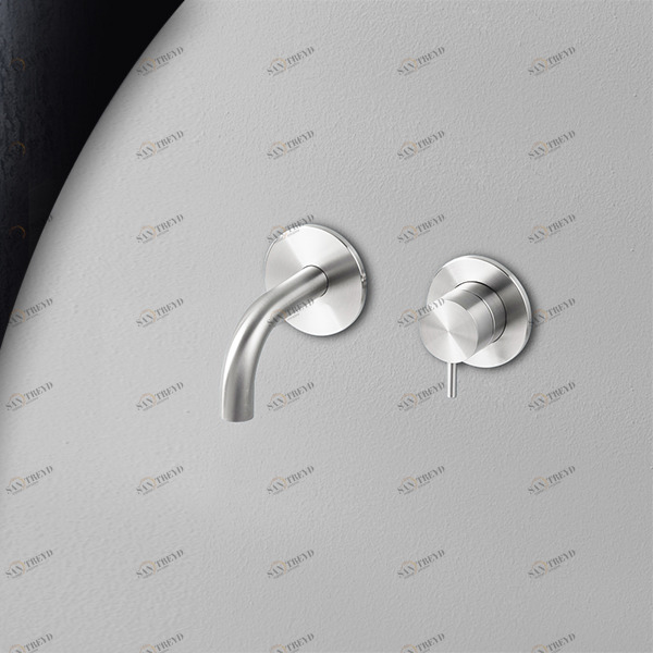 Смеситель для раковины сталь глянцевая Toki Radomonte TKI17L