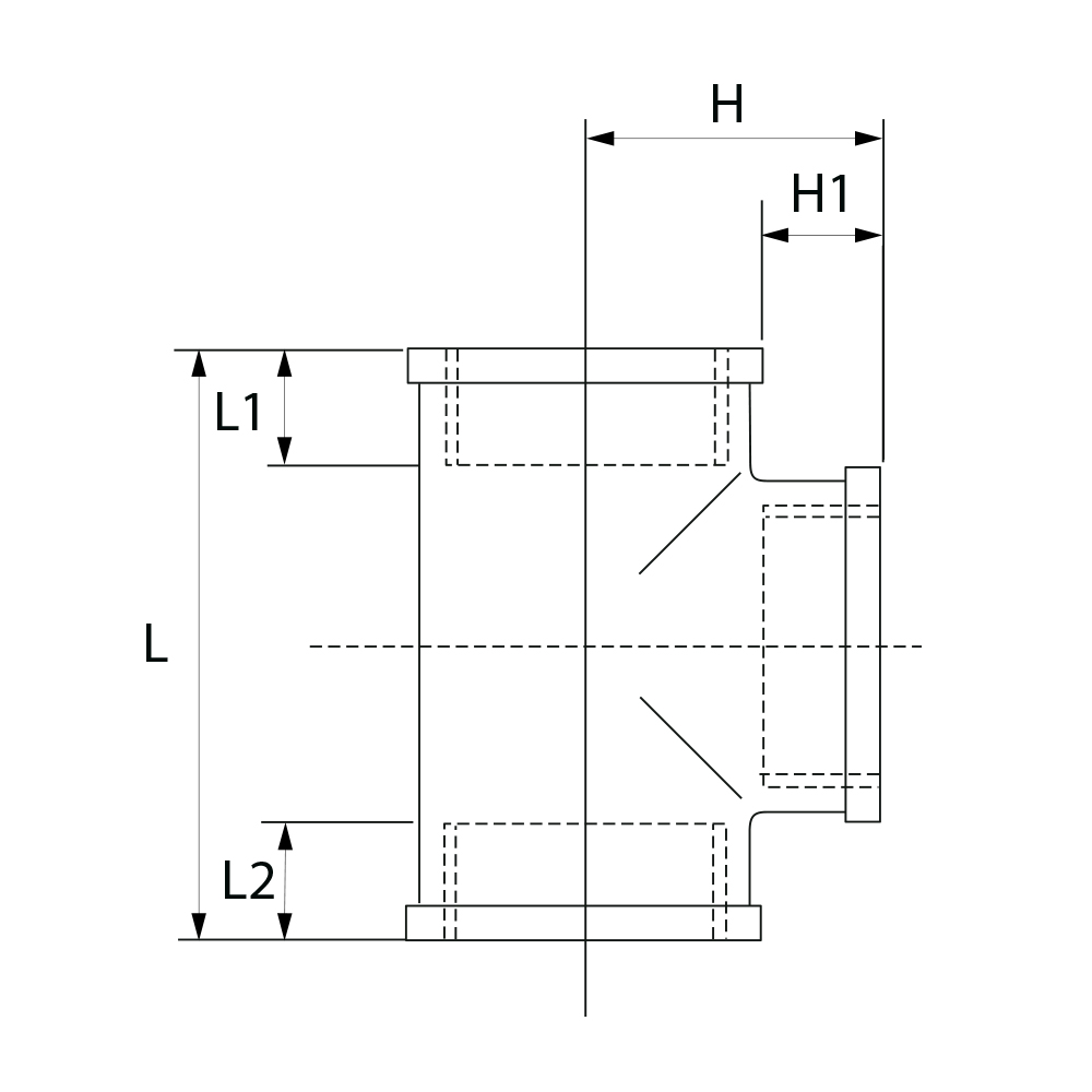 8130R008008004 Тройники Tece  - Вид №1
