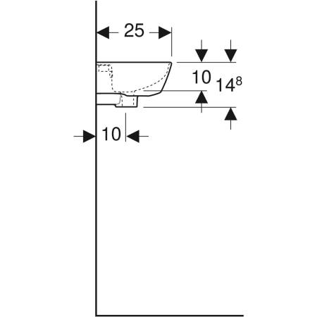 500.374.01.1 Раковина Geberit Renova с укороченным вылетом Geberit  - Вид №4