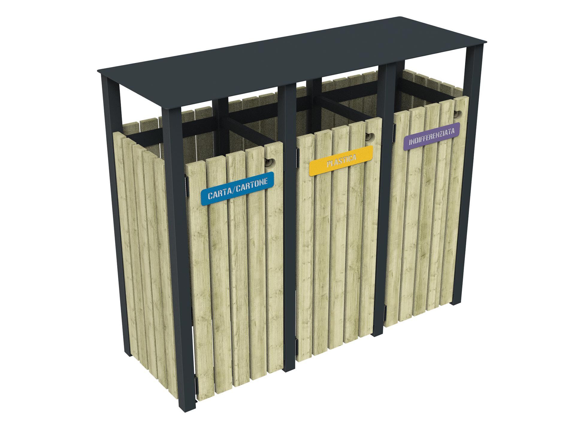 Корзина для мусора для раздельного сбора Lazzari MONTANA ARCH-00105250 - Вид №4