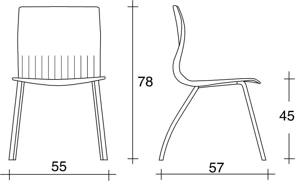TALIN Штабелируемый стул из пластика Webby sun-id-1468645 - Вид №1