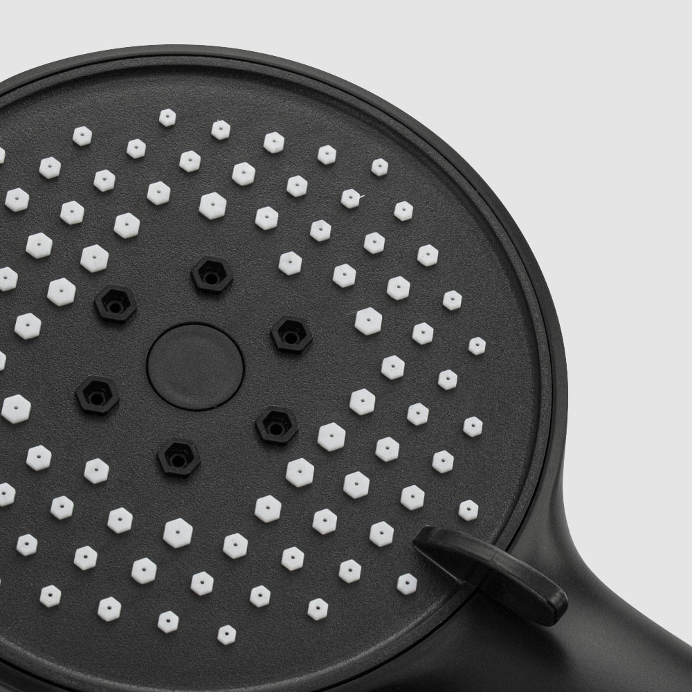 GFmark - Лейка душевая, массажная, чёрная, код: 6076  - Вид №3