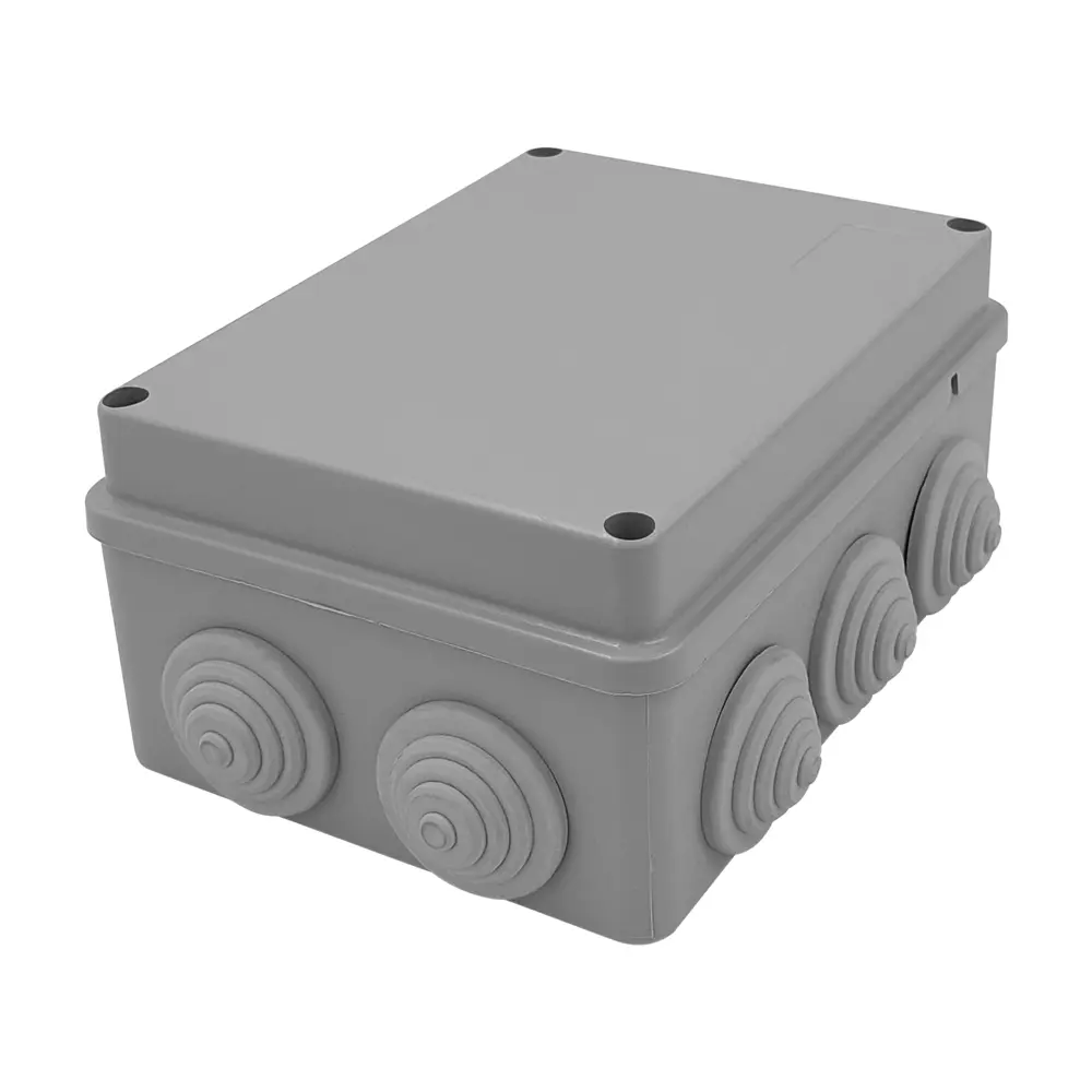 Распределительная коробка открытая LEXMAN D 150x110x70 мм 10 вводов IP55 цвет серый 87964082 STLM-2211194 