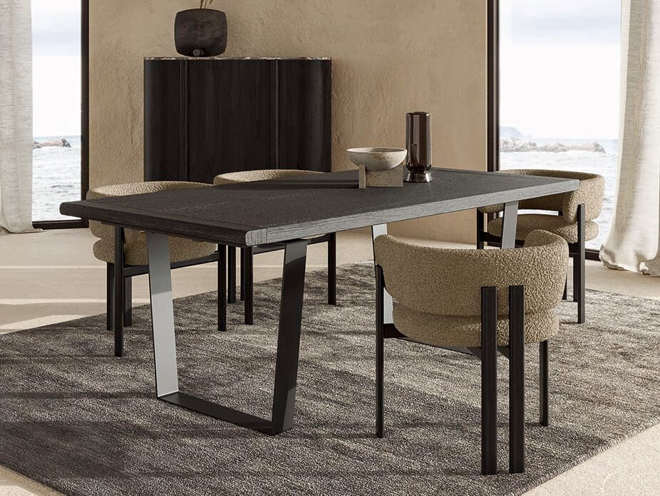 Прямоугольный обеденный стол из стали и дерева Naturedesign Origin ARCH-00094706 - Вид №2