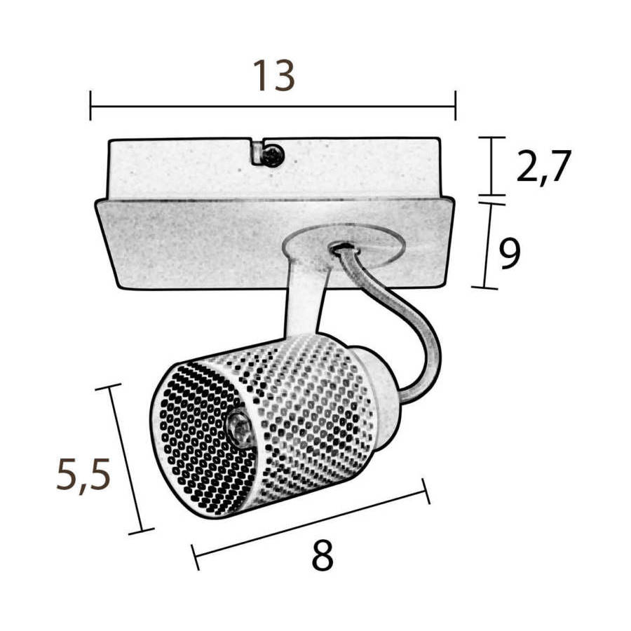 Светильник Спот Sandy-1 белый White Label Living 5500616 - Вид №4