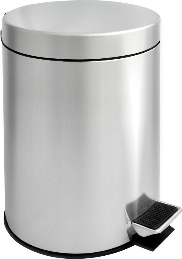 2565.060 Урна с механизмом поднятия крышки Н102 нержав сталь 5 л Solinne Puff 