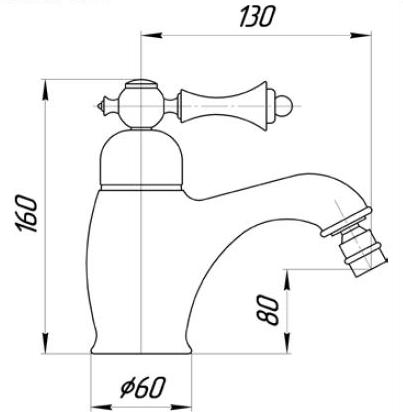 Смеситель MIGLIORE Bomond ML.BMD-9723.DO для биде - золото  - Вид №2