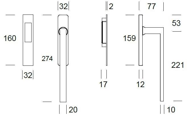 Reguitti Ручка из нержавеющей стали Phoenix Aq01mdq11** - Вид №1