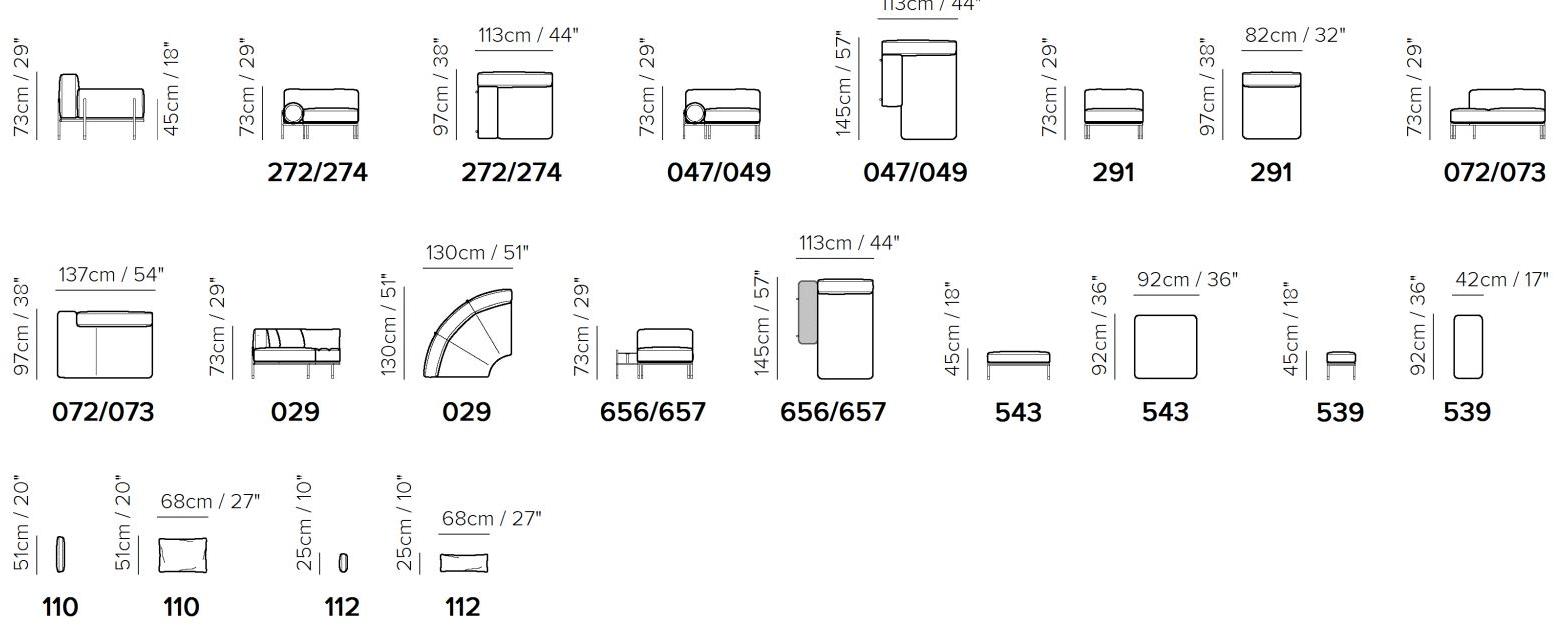 Natuzzi Модульный кожаный диван с шезлонгом sun-id-1461483 - Вид №7