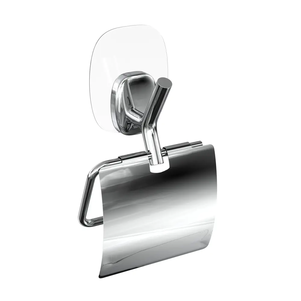 Держатель туалетной бумаги с крышкой Lemer Nature металл цвет хром STLM-2126212 - Вид №2