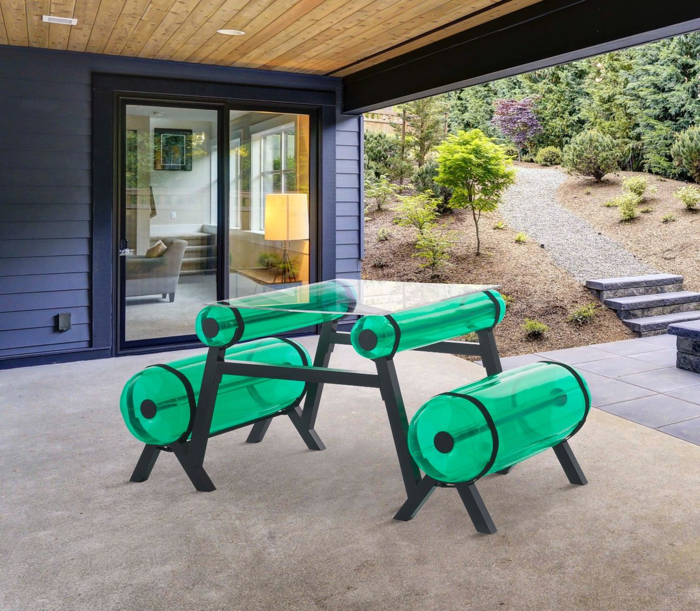 MOJOW ZIBA стол 1м Зеленый TZCN1003VC - Вид №1