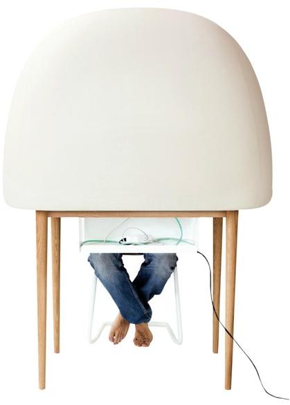 Ligne Roset Рабочий стол из массива дерева со звукоизоляционной структурой  19980029  - Вид №1