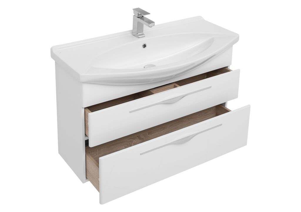 Тумба с раковиной Aquanet Ирвин 105 белый 0020397400175449 - Вид №3