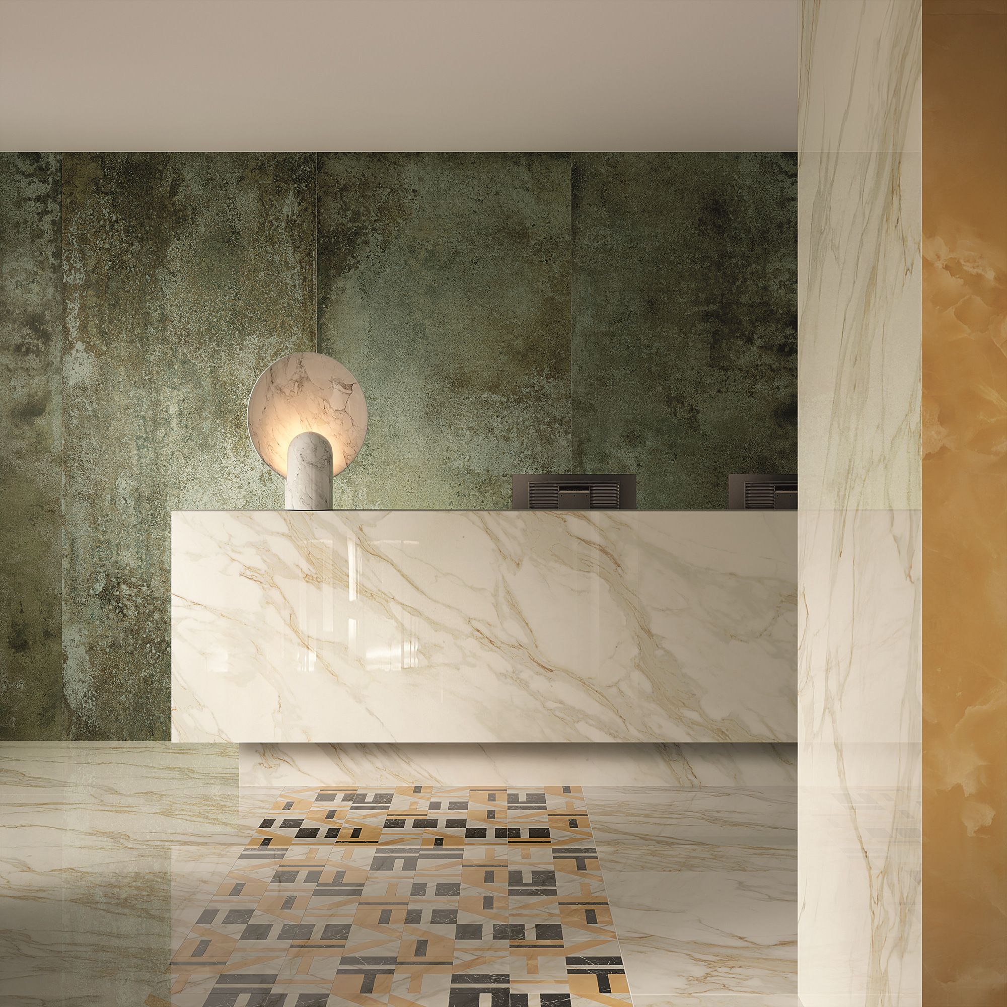 Пол / керамогранит с мраморным эффектом FAP ceramiche Roma Gold ARCH-00044009 - Вид №22